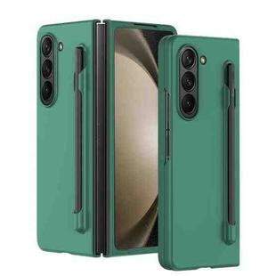 For Samsung Galaxy Z Fold5 Skin Feel PC Phone Case with Pen Slots, Not Included Pen(Green)