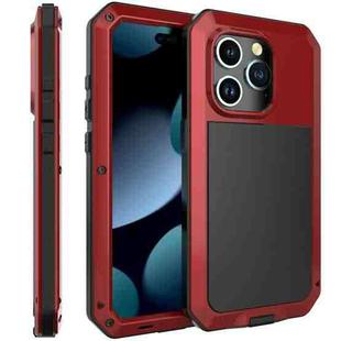 For iPhone 15 Pro Max Shockproof Life Waterproof Dust-proof Metal + Silicone Phone Case(Red)
