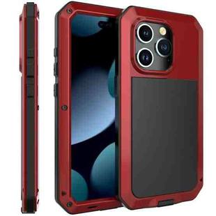 For iPhone 15 Pro Shockproof Life Waterproof Dust-proof Metal + Silicone Phone Case(Red)