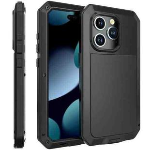 For iPhone 15 Pro Shockproof Life Waterproof Dust-proof Metal + Silicone Phone Case(Black)