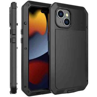 For iPhone 15 Shockproof Life Waterproof Dust-proof Metal + Silicone Phone Case(Black)