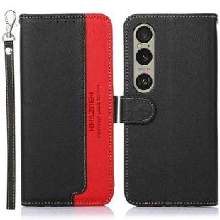 For Sony Xperia 1 VI KHAZNEH Litchi Texture Leather RFID Phone Case(Black)