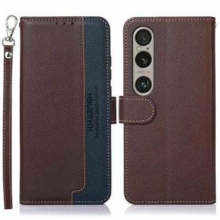 For Sony Xperia 1 VI KHAZNEH Litchi Texture Leather RFID Phone Case(Brown)