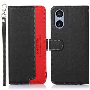 For Sony Xperia 5 VI KHAZNEH Litchi Texture Leather RFID Phone Case(Black)