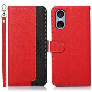 For Sony Xperia 5 VI KHAZNEH Litchi Texture Leather RFID Phone Case(Red)