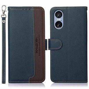 For Sony Xperia 5 VI KHAZNEH Litchi Texture Leather RFID Phone Case(Blue)