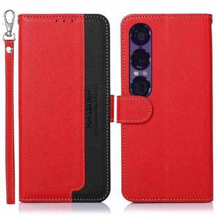 For Sony Xperia 1 VII KHAZNEH Litchi Texture Leather RFID Phone Case(Red)