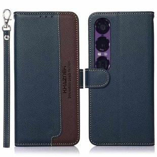 For Sony Xperia 1 VII KHAZNEH Litchi Texture Leather RFID Phone Case(Blue)
