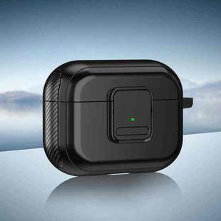 For AirPods Pro 2 TPU + PC Wireless Earphones Case with Magnetic Switch(Black)