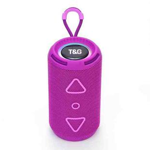 T&G TG-656 Portable Wireless 3D Stereo Subwoofer Bluetooth Speaker Support FM / LED Atmosphere Light(Purple)