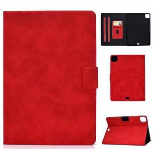 For iPad Pro 11 2024 Cowhide Texture Leather Smart Tablet Case(Red)