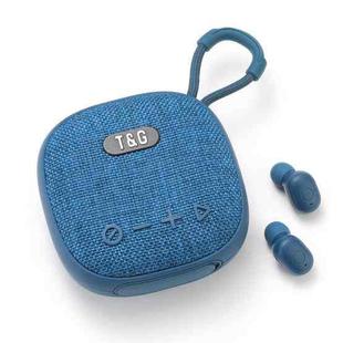 T&G TG-813 2 in 1 TWS Bluetooth Speaker Earphone with Charging Box(Blue)