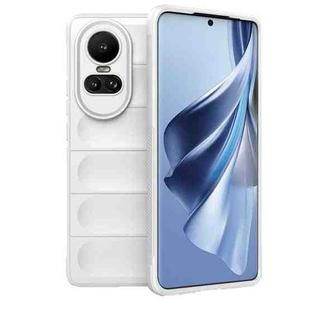 For OPPO Reno10 5G Global Magic Shield TPU + Flannel Phone Case(White)