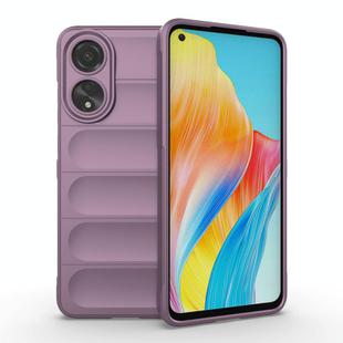 For OPPO A78 4G Global Magic Shield TPU + Flannel Phone Case(Purple)