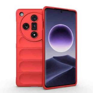 For OPPO Find X7 5G Magic Shield TPU + Flannel Phone Case(Red)