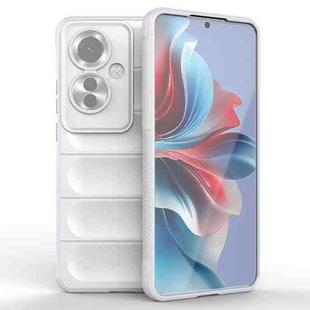 For OPPO Reno11 F 5G Global Magic Shield TPU + Flannel Phone Case(White)