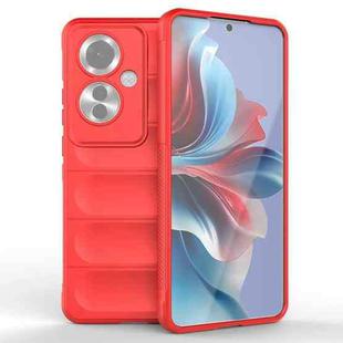For OPPO Reno11 F 5G Global Magic Shield TPU + Flannel Phone Case(Red)