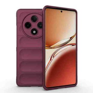 For OPPO A3 Pro 5G / F27 Pro+ Magic Shield TPU + Flannel Phone Case(Wine Red)