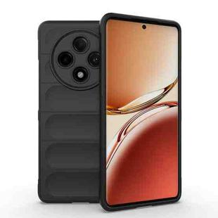 For OPPO A3 Pro 5G / F27 Pro+ Magic Shield TPU + Flannel Phone Case(Black)