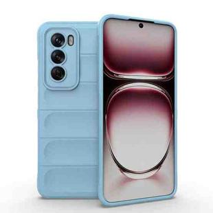 For OPPO Reno12 Global Magic Shield TPU + Flannel Phone Case(Light Blue)