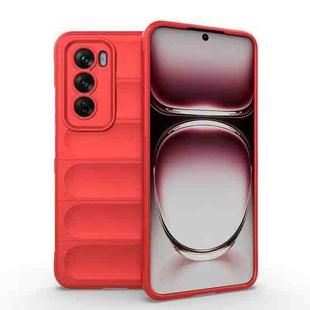 For OPPO Reno12 Global Magic Shield TPU + Flannel Phone Case(Red)