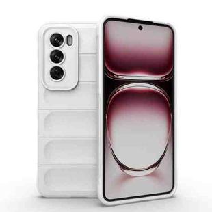 For OPPO Reno12 Pro Global Magic Shield TPU + Flannel Phone Case(White)