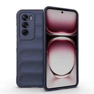 For OPPO Reno12 Pro Global Magic Shield TPU + Flannel Phone Case(Dark Blue)