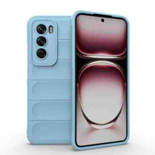 For OPPO Reno12 Pro Global Magic Shield TPU + Flannel Phone Case(Light Blue)