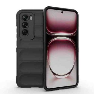 For OPPO Reno12 Pro Global Magic Shield TPU + Flannel Phone Case(Black)