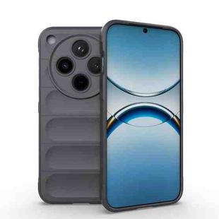 For OPPO Find X8 5G Magic Shield TPU + Flannel Phone Case(Dark Grey)