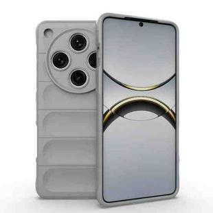 For OPPO Find X8 Pro 5G Magic Shield TPU + Flannel Phone Case(Grey)