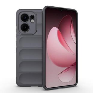 For OPPO Reno13 F 5G Global Magic Shield TPU + Flannel Phone Case(Dark Grey)