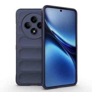 For OPPO Reno12 F 5G Global Magic Shield TPU + Flannel Phone Case(Dark Blue)