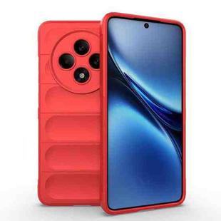 For OPPO Reno12 F 5G Global Magic Shield TPU + Flannel Phone Case(Red)