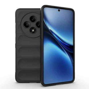 For OPPO Reno12 F 5G Global Magic Shield TPU + Flannel Phone Case(Black)