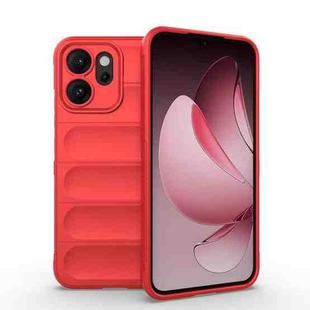 For OPPO Reno14 5G Global Magic Shield TPU + Flannel Phone Case(Red)