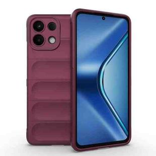 For OPPO K13 5G Magic Shield TPU + Flannel Phone Case(Wine Red)