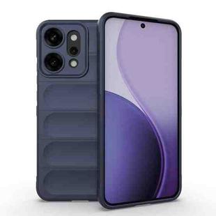 For OPPO Reno14 Pro Global Magic Shield TPU + Flannel Phone Case(Dark Blue)