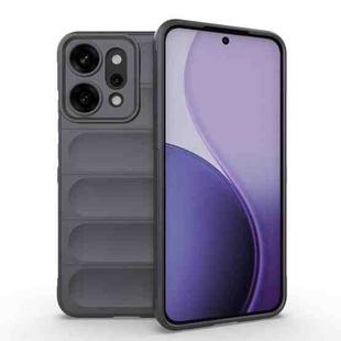 For OPPO Reno14 Pro Global Magic Shield TPU + Flannel Phone Case(Dark Grey)