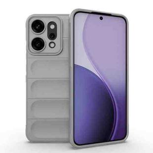 For OPPO Reno14 Pro Global Magic Shield TPU + Flannel Phone Case(Grey)