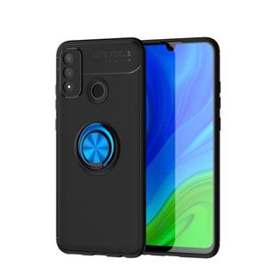 For Huawei P Smart (2020) Lenuo Shockproof TPU Protective Case with Invisible Holder(Black Blue)