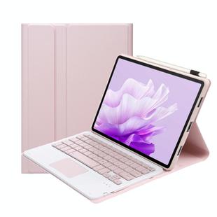 For Huawei MatePad 11.5 2023 AH17-A Lambskin Texture Ultra-thin Detachable Bluetooth Keyboard Leather Case with Touchpad(Pink)