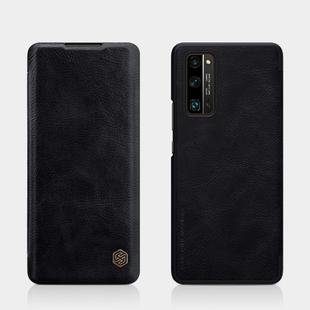 For Huawei Honor 30 Pro NILLKIN QIN Series Crazy Horse Texture Horizontal Flip Leather Case with Card Slot(Black)