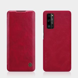 For Huawei Honor 30 Pro NILLKIN QIN Series Crazy Horse Texture Horizontal Flip Leather Case with Card Slot(Red)