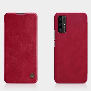 For Huawei Honor 30 NILLKIN QIN Series Crazy Horse Texture Horizontal Flip Leather Case with Card Slot(Red)
