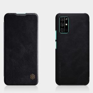 For Huawei Honor 30S NILLKIN QIN Series Crazy Horse Texture Horizontal Flip Leather Case with Card Slot(Black)