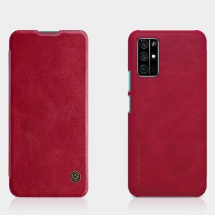 For Huawei Honor 30S NILLKIN QIN Series Crazy Horse Texture Horizontal Flip Leather Case with Card Slot(Red)