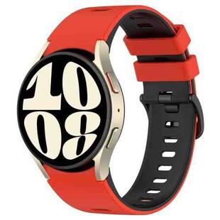 For Samsung Galaxy Watch 6 Sports Two Color Silicone Watch Band(Red+Black)