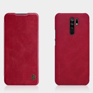 For Xiaomi Redmi 9 NILLKIN QIN Series Crazy Horse Texture Horizontal Flip Leather Case with Card Slot(Red)