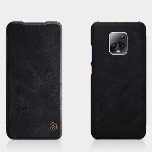 For Xiaomi Redmi 10X 5G NILLKIN QIN Series Crazy Horse Texture Horizontal Flip Leather Case with Card Slot(Black)